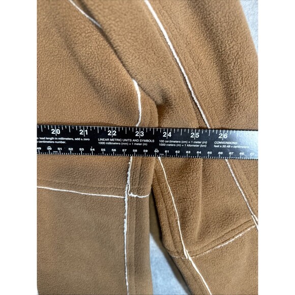 Sherpa Coat Size Medium Cowgirl Jacket Faux Cowhide Susan Graver - Picture 8 of 9